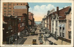 Main Street, Looking East Norfolk, VA Postcard Postcard Postcard