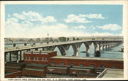 Fort Smith Free Bridge and Mo. Pac. R.R. Bridge Arkansas Postcard Postcard Postcard