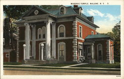 Masonic Temple Malone, NY Postcard Postcard Postcard
