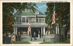 President Harding's Home Postcard