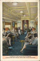 Luxurious Club Car On the Columbine - Union Pacific Railroad System Trains, Railroad Postcard Postcard Postcard