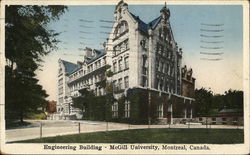 McGill University - Engineering Building Montreal, QC Canada Quebec Postcard Postcard Postcard