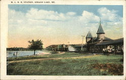M.C.R.R. Station Sebago Lake, ME Postcard Postcard 