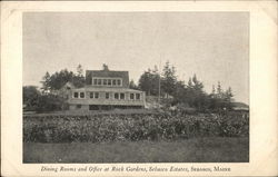 Dining Rooms and Office at Rock Gardens, Sebasco Estates Postcard