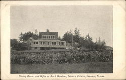 Dining Rooms and Office at Rock Gardens, Sebasco Estates Maine Postcard Postcard Postcard