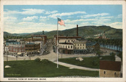 General View of Rumford Maine Postcard Postcard Postcard