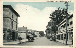 North Main Street Mansfield, MA Postcard Postcard Postcard