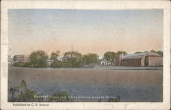 Assabet River and State Armory Postcard