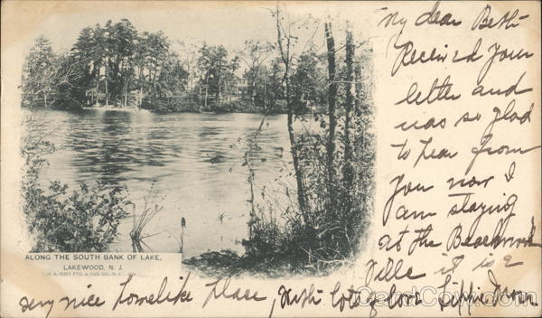 Along the South Bank of Lake Lakewood New Jersey