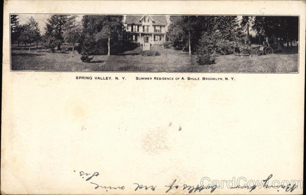 Summer Residence of A. Shultz Brooklyn, N.Y. Spring Valley New York