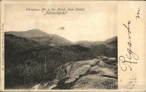 Whiteface Mt. and the Notch from Cobble, Adirondacks New York