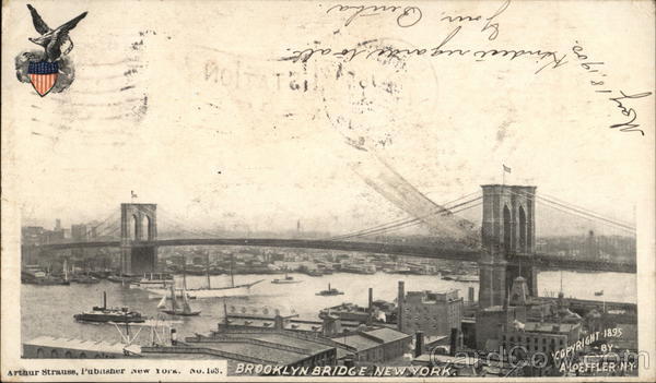 View of Brooklyn Bridge New York