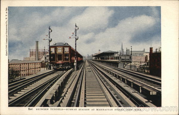 Between Tunnels - Subway Station at Manhattan Street New York