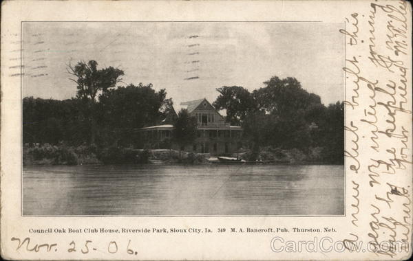 Council Oak Boat Club House, Riverside Park Sioux City Iowa