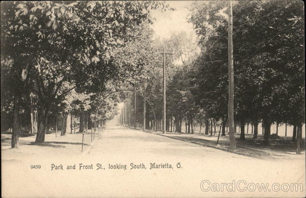 Park and Front Street Looking South Marietta Ohio