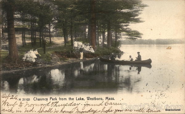 Chauncy Park From the Lake Westboro Massachusetts