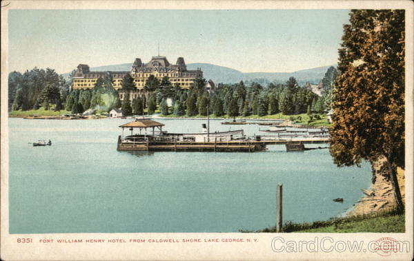 Fort William Henry Hotel from Caldwell Shore Lake George New York