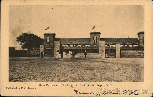Main entrance to Rockingham Park Salem Depot New Hampshire