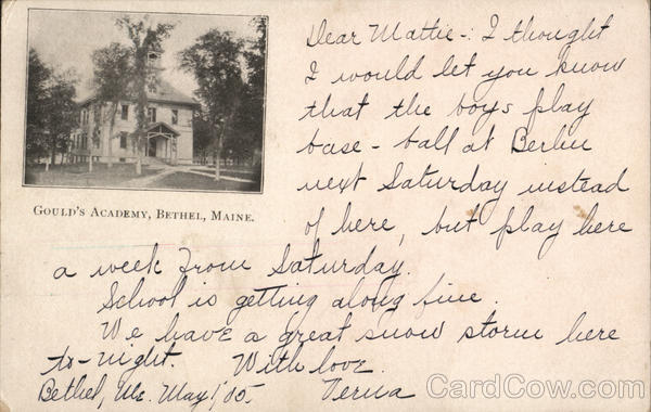 Gould's Academy Bethel Maine