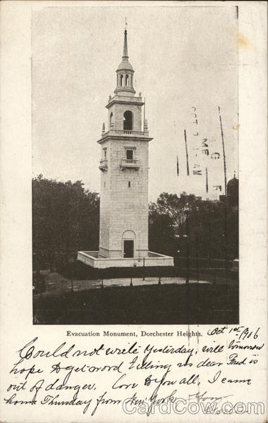 Evacuation Monument, Dorchester Heights Boston Massachusetts