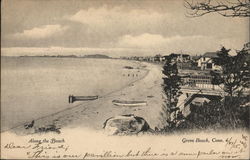 Looking Along the Beach Postcard