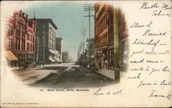 Main Street Butte, MT Postcard Postcard Postcard