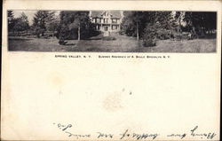 Summer Residence of A. Shultz Brooklyn, N.Y. Spring Valley, NY Postcard Postcard Postcard