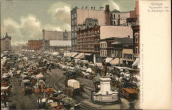 Haymarket and West Randolph Street Chicago, IL Postcard Postcard Postcard