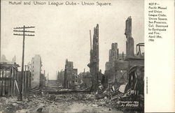 Mutual and Union League Clubs - Union Square Postcard
