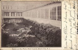Garden and Sun-Parlor, Hotel Imperial Postcard
