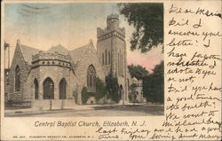 Central Baptist Church Elizabeth, NJ Postcard Postcard Postcard