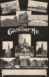 Views of Gardiner Postcard