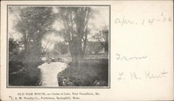 Old Dam House on Outlet of Lake Postcard