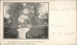 Old Dam House on Outlet of Lake East Vassalboro, ME Postcard Postcard Postcard