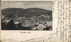View of Town Camden, ME Postcard Postcard Postcard