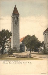 Librabry, Cornell University Postcard