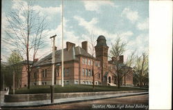 High School Building Postcard