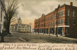 Looking Up Main Street Postcard