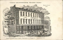 Bacon's Corner, 1855, Oldest Dry Goods Store, Est. 1814 Postcard