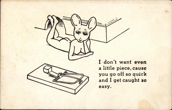 Mouse Looking at Mouse Trap Comic, Funny