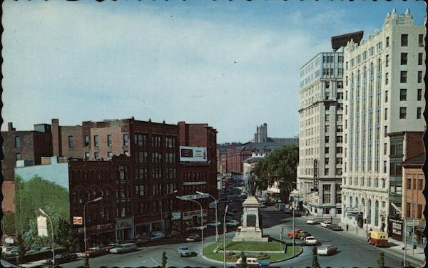 View of Monument Square Portland Maine Herbert P. Detjens