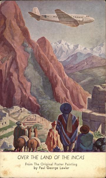 Over the Land of the Incas Paul George lawler Airline Advertising