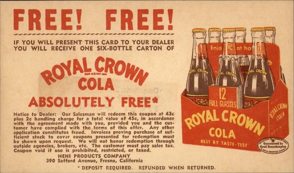 Royal Crown Cola Absolutely Free Advertising
