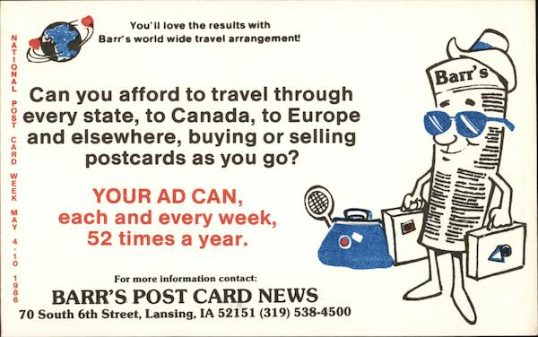 Barr's Post Card News Lansing Iowa