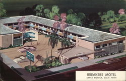 Breakers Motel Santa Monica, CA Postcard Postcard Postcard