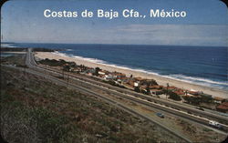 Scenic Highway, Town and Beach of La Mision Postcard