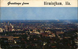 General View of City Birmingham, AL Postcard Postcard Postcard