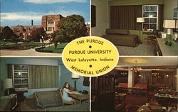 The Purdue Memorial Union, Purdue University Postcard
