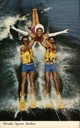 Water Skiiers at Florida's Cypress Gardens Postcard Postcard Postcard