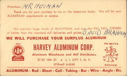Harvey Aluminum Corp. Long Island City, NY Postcard Postcard Postcard